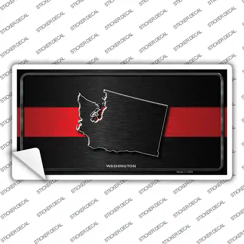 Washington Thin Red Line Novelty Sticker Decal