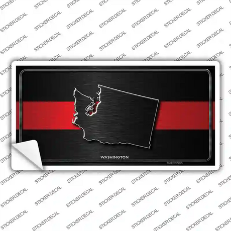 Washington Thin Red Line Novelty Sticker Decal