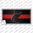 West Virginia Thin Red Line Novelty Sticker Decal