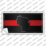 Wisconsin Thin Red Line Novelty Sticker Decal
