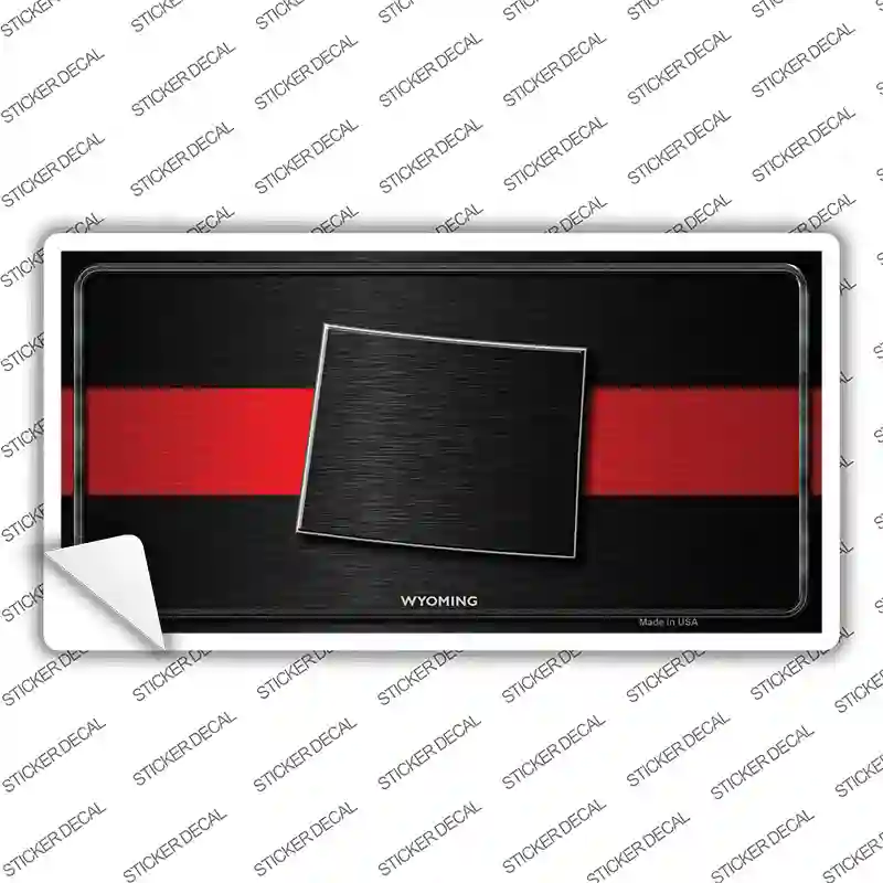 Wyoming Thin Red Line Novelty Sticker Decal
