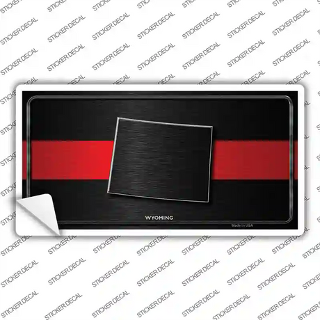 Wyoming Thin Red Line Novelty Sticker Decal