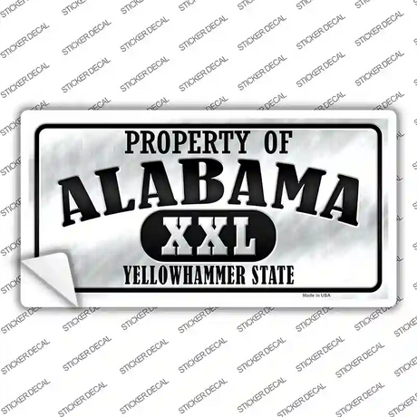 Property Of Alabama Novelty Sticker Decal