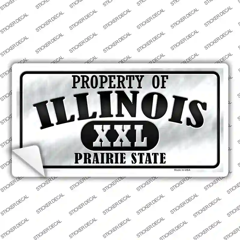 Property Of Illinois Novelty Sticker Decal