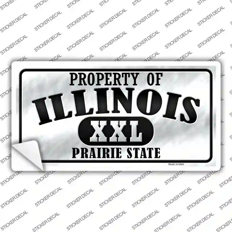 Property Of Illinois Novelty Sticker Decal