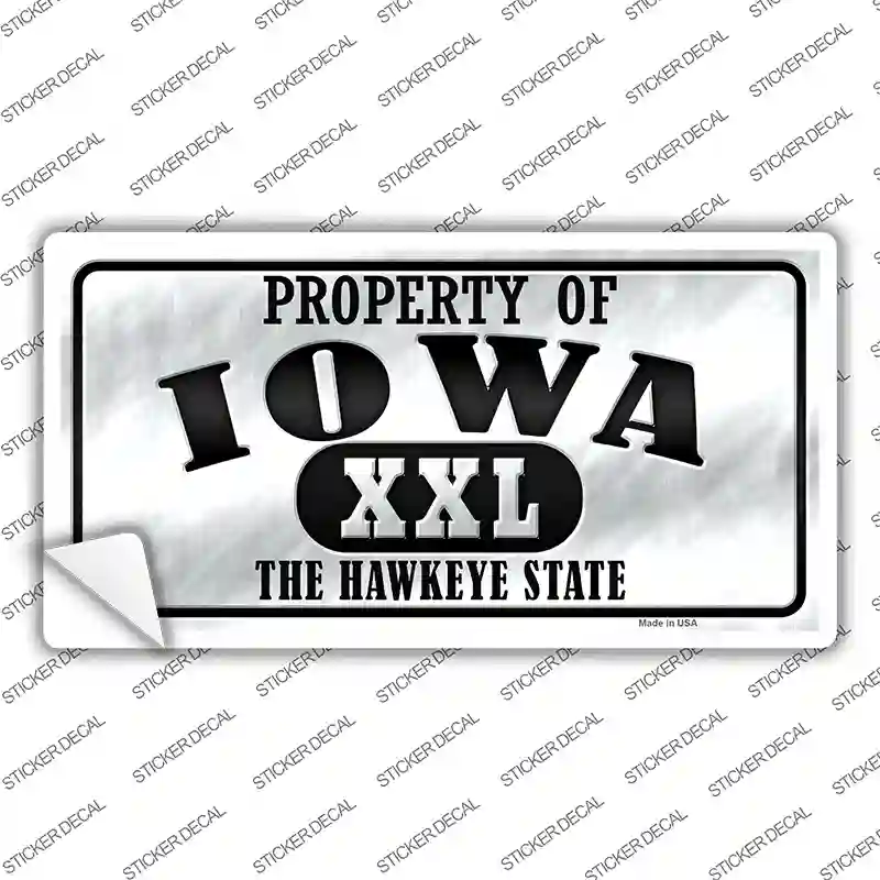 Property Of Iowa Novelty Sticker Decal