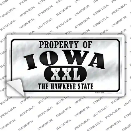 Property Of Iowa Novelty Sticker Decal