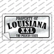 Property Of Louisiana Novelty Sticker Decal