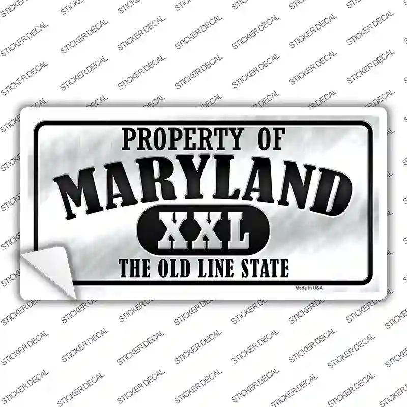 Property Of Maryland Novelty Sticker Decal