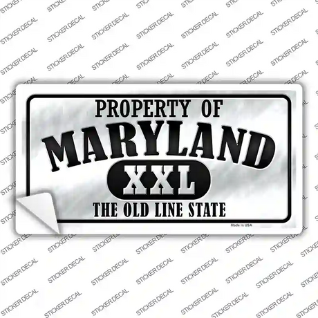 Property Of Maryland Novelty Sticker Decal