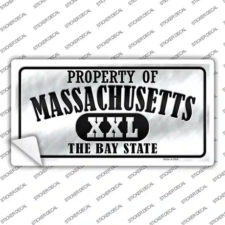 Property Of Massachusetts Novelty Sticker Decal