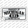 Property Of Michigan Novelty Sticker Decal