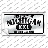 Property Of Michigan Novelty Sticker Decal