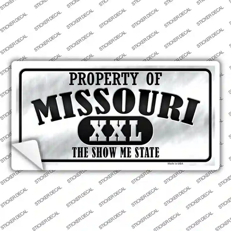 Property Of Missouri Novelty Sticker Decal