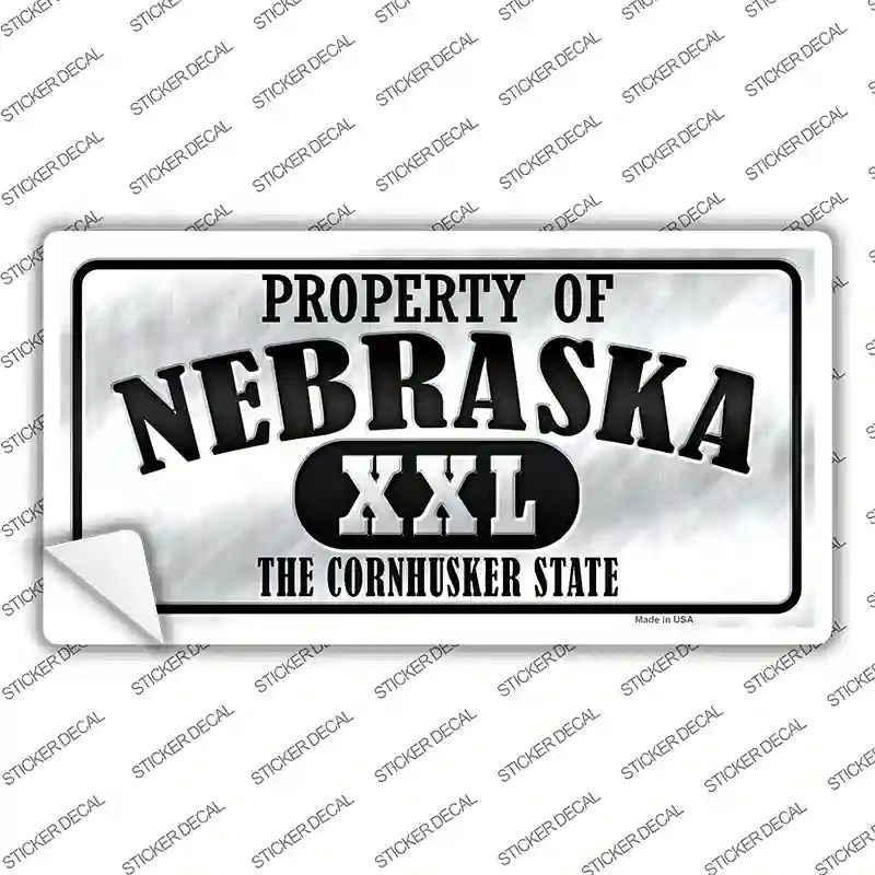 Property Of Nebraska Novelty Sticker Decal