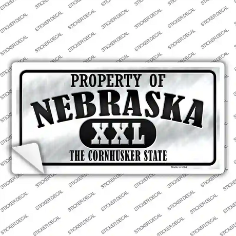 Property Of Nebraska Novelty Sticker Decal