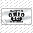 Property Of Ohio Novelty Sticker Decal