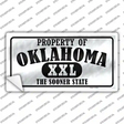 Property Of Oklahoma Novelty Sticker Decal