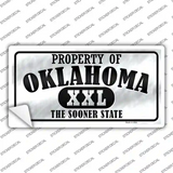 Property Of Oklahoma Novelty Sticker Decal