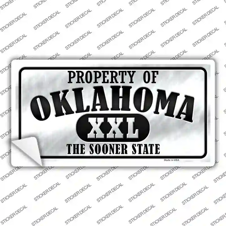 Property Of Oklahoma Novelty Sticker Decal