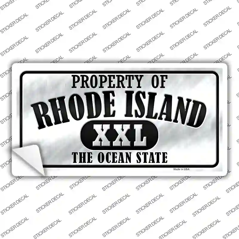 Property Of Rhode Island Novelty Sticker Decal