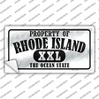Property Of Rhode Island Novelty Sticker Decal