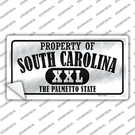 Property Of South Carolina Novelty Sticker Decal