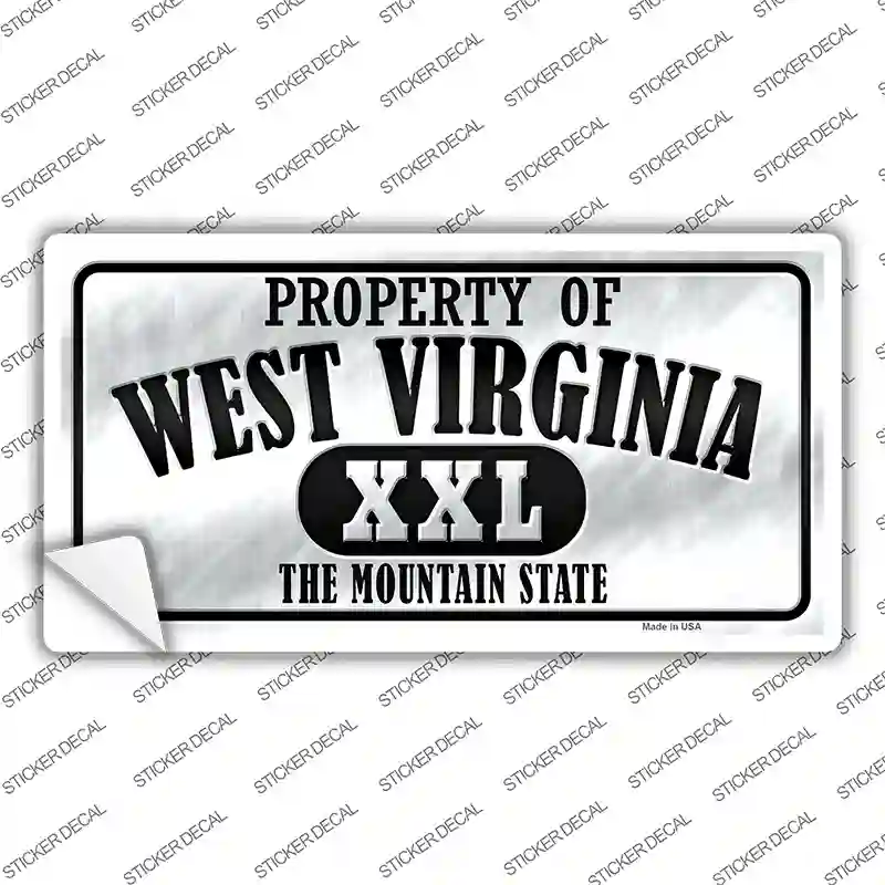 Property Of West Virginia Novelty Sticker Decal