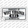 Property Of West Virginia Novelty Sticker Decal