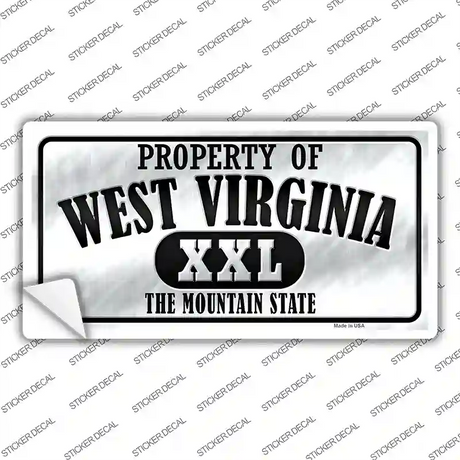 Property Of West Virginia Novelty Sticker Decal