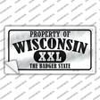 Property Of Wisconsin Novelty Sticker Decal