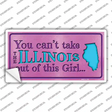 Illinois Outta This Girl Novelty Sticker Decal
