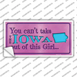 Iowa Outta This Girl Novelty Sticker Decal
