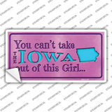 Iowa Outta This Girl Novelty Sticker Decal