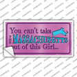 Massachusetts Outta This Girl Novelty Sticker Decal