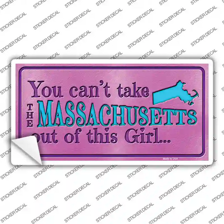 Massachusetts Outta This Girl Novelty Sticker Decal