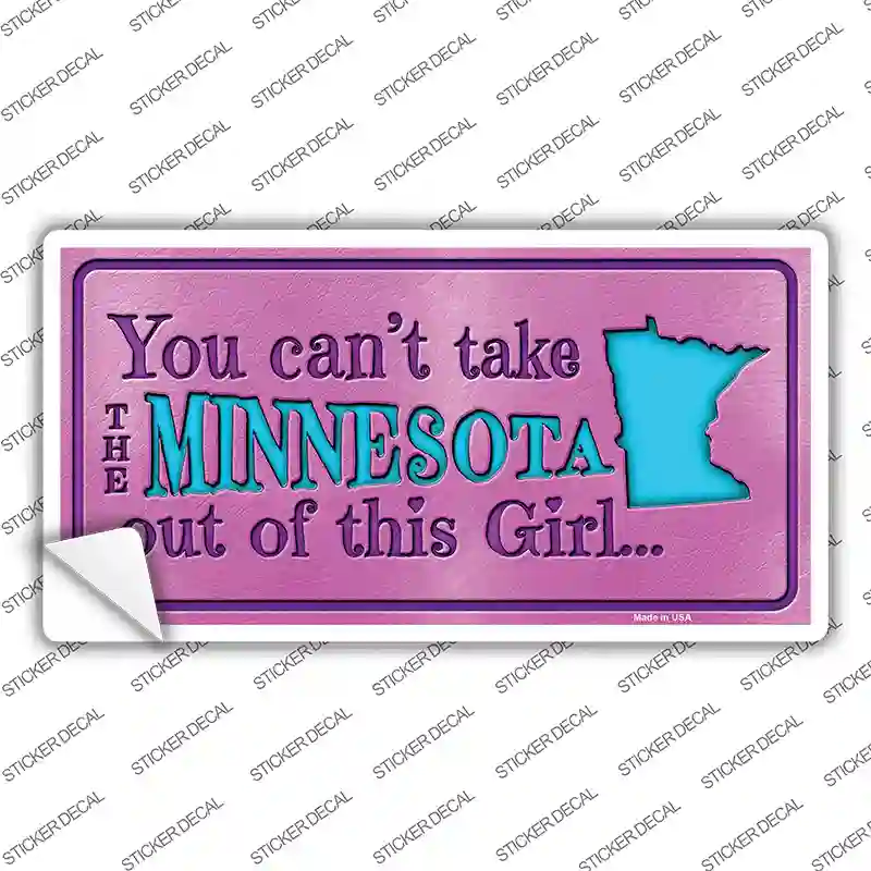 Minnesota Outta This Girl Novelty Sticker Decal