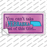 Nebraska Outta This Girl Novelty Sticker Decal