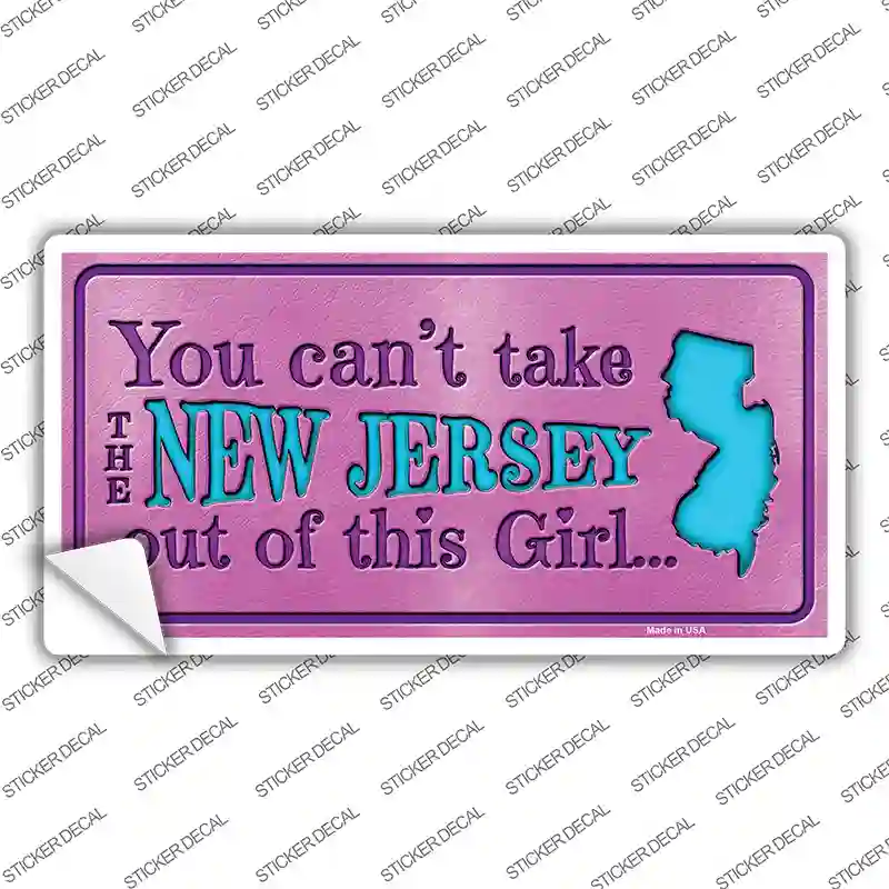 New Jersey Outta This Girl Novelty Sticker Decal