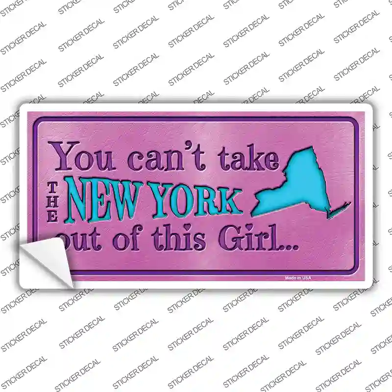 New York Outta This Girl Novelty Sticker Decal