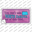 North Dakota Outta This Girl Novelty Sticker Decal