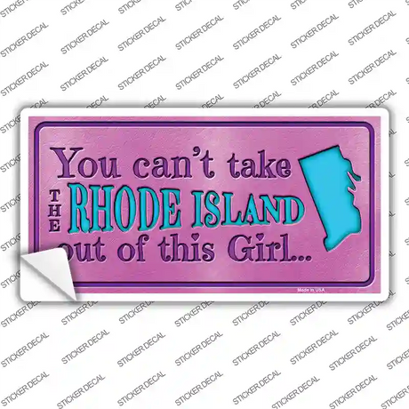 Rhode Island Outta This Girl Novelty Sticker Decal