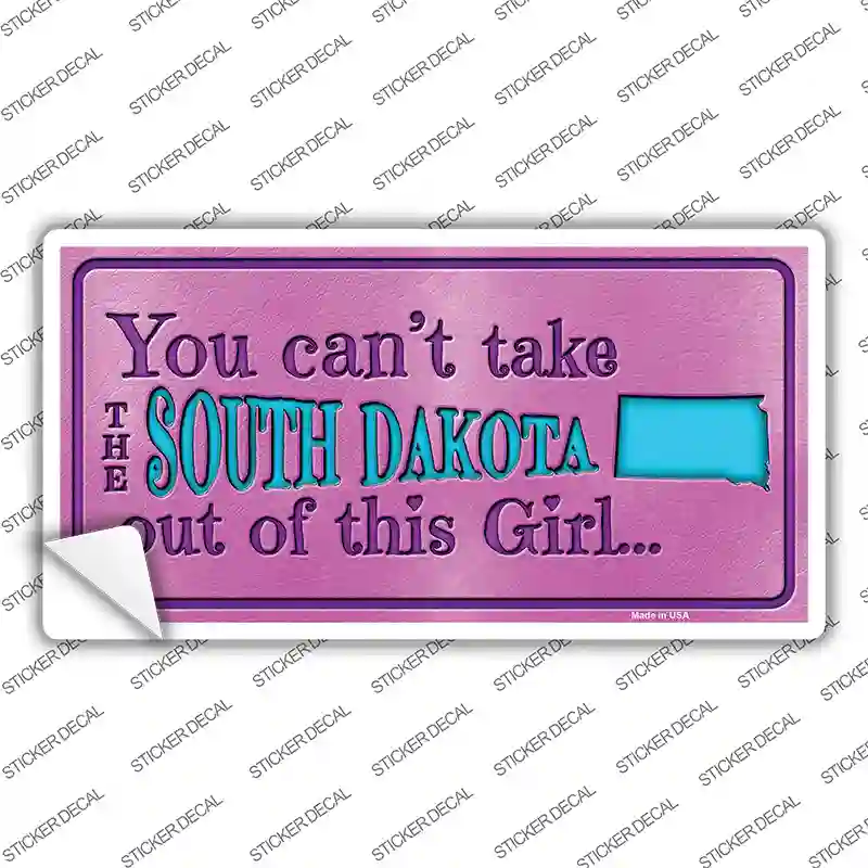 South Dakota Outta This Girl Novelty Sticker Decal