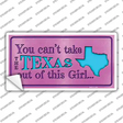 Texas Girl Outta This Pink Novelty Sticker Decal