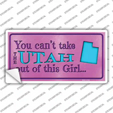 Utah Outta This Girl Novelty Sticker Decal