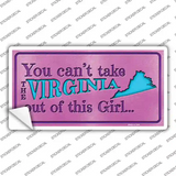 Virginia Outta This Girl Novelty Sticker Decal