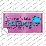 Washington Outta This Girl Novelty Sticker Decal