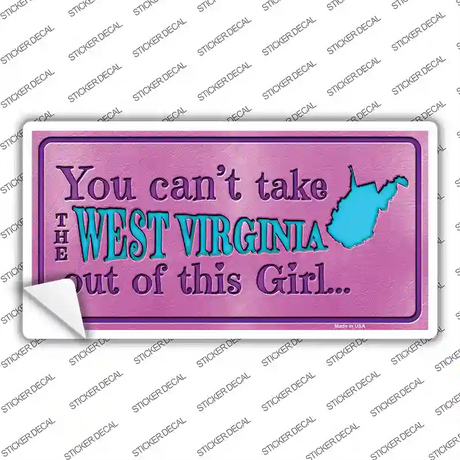 West Virginia Outta This Girl Novelty Sticker Decal