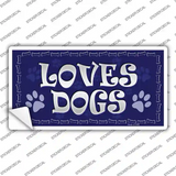 Loves Dogs Novelty Sticker Decal