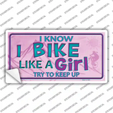 Bike Like A Girl Novelty Sticker Decal